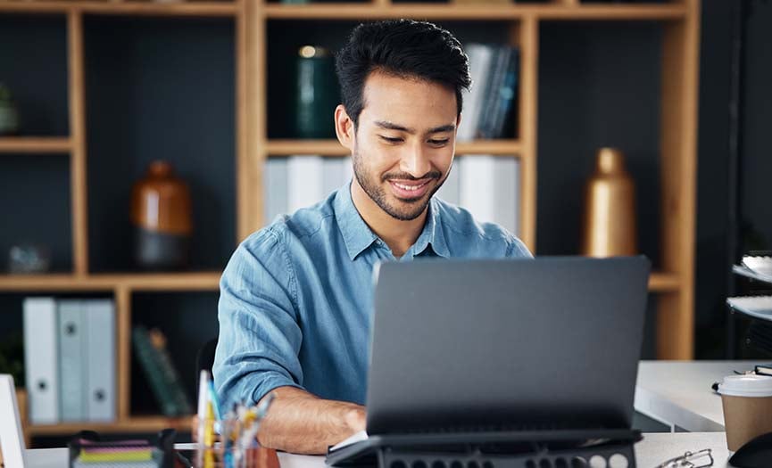 an hr manager creating an employee handbook for his business